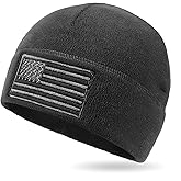 OUTDOOR SHAPING American Flag Fleece Watch Cap, USA Multi-Season Army Military Tactical Beanie, Winter Warm Beanie