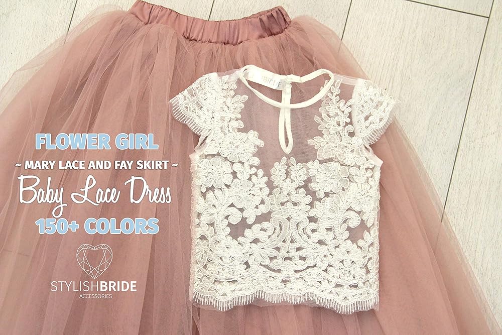 lace top tulle skirt flower girl dress