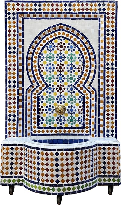 Marokkanischer orientalischer ORIGINAL Mosaik Gartenbrunnen Brunnen