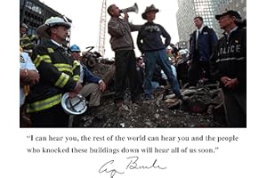 WESELLPHOTOS George Bush President I Can Hear You, September 11th Ground Zero Quote 8x10 Photograph