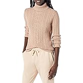 Amazon Essentials Women's Fisherman Cable Turtleneck Sweater (Available in Plus Size)