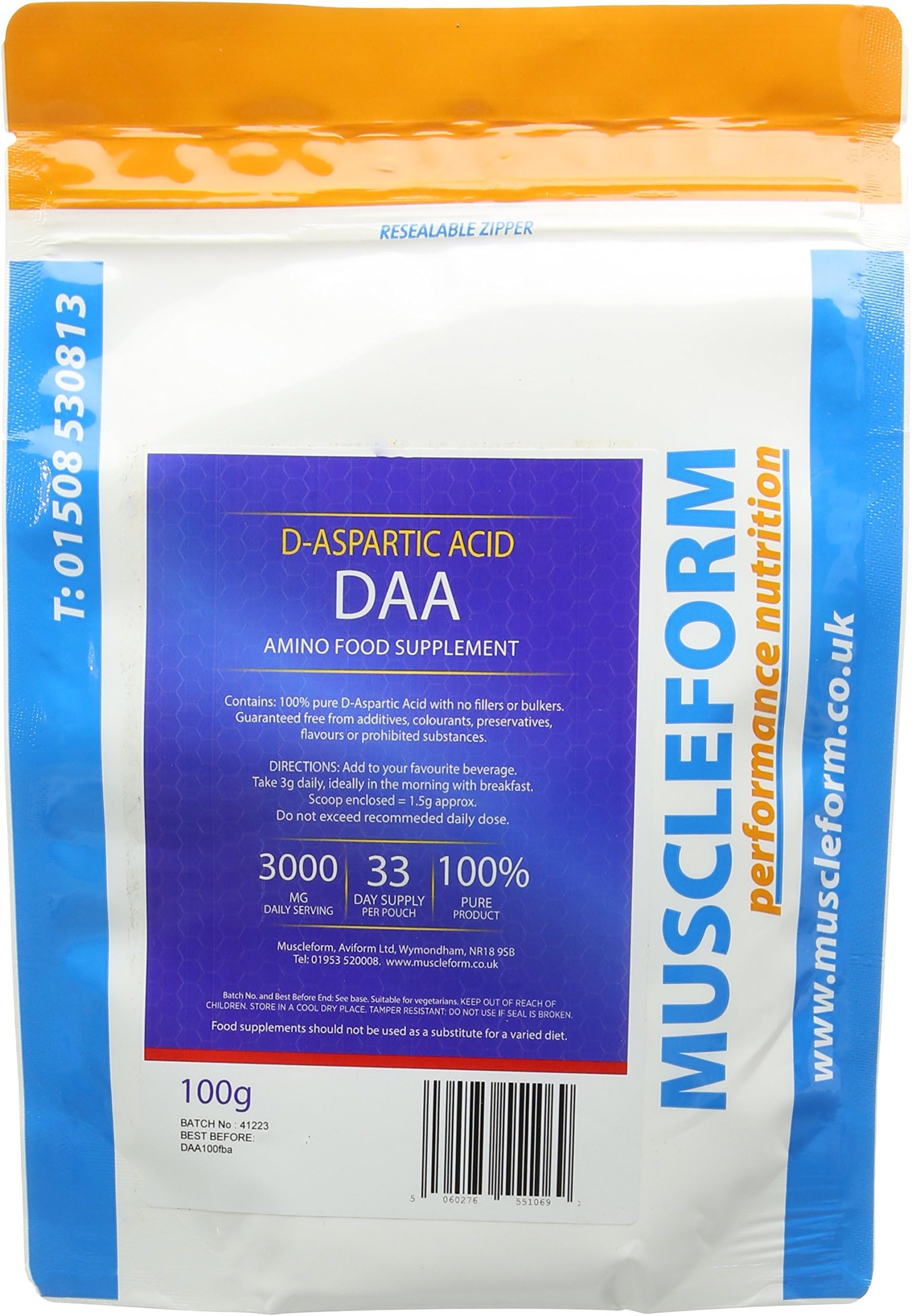 Muscleform 100 g D-Aspartic Acid