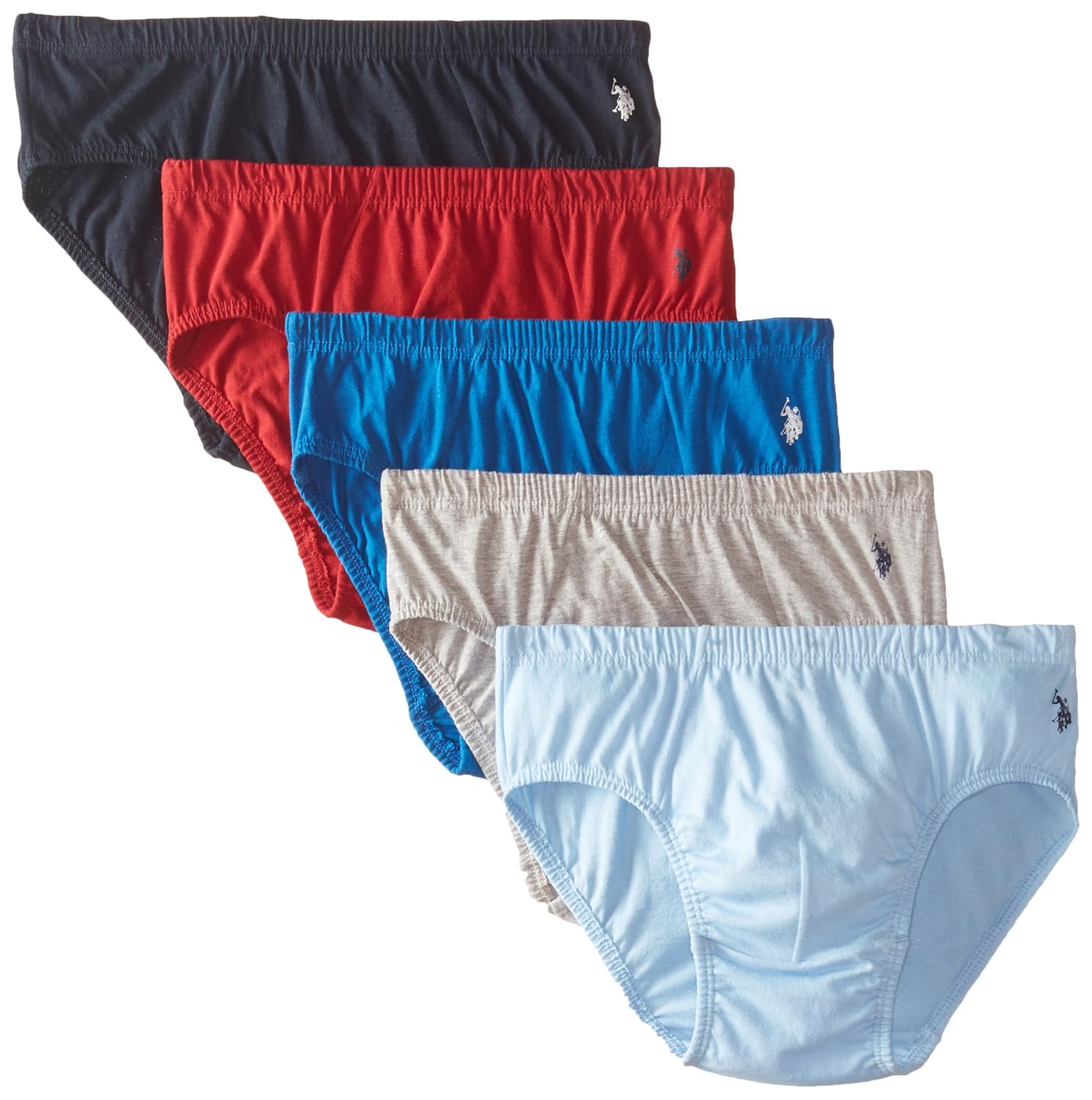 Buy U.S. Polo Assn. Men's LowRise Brief 5Pack, Classic Navy/Cherry