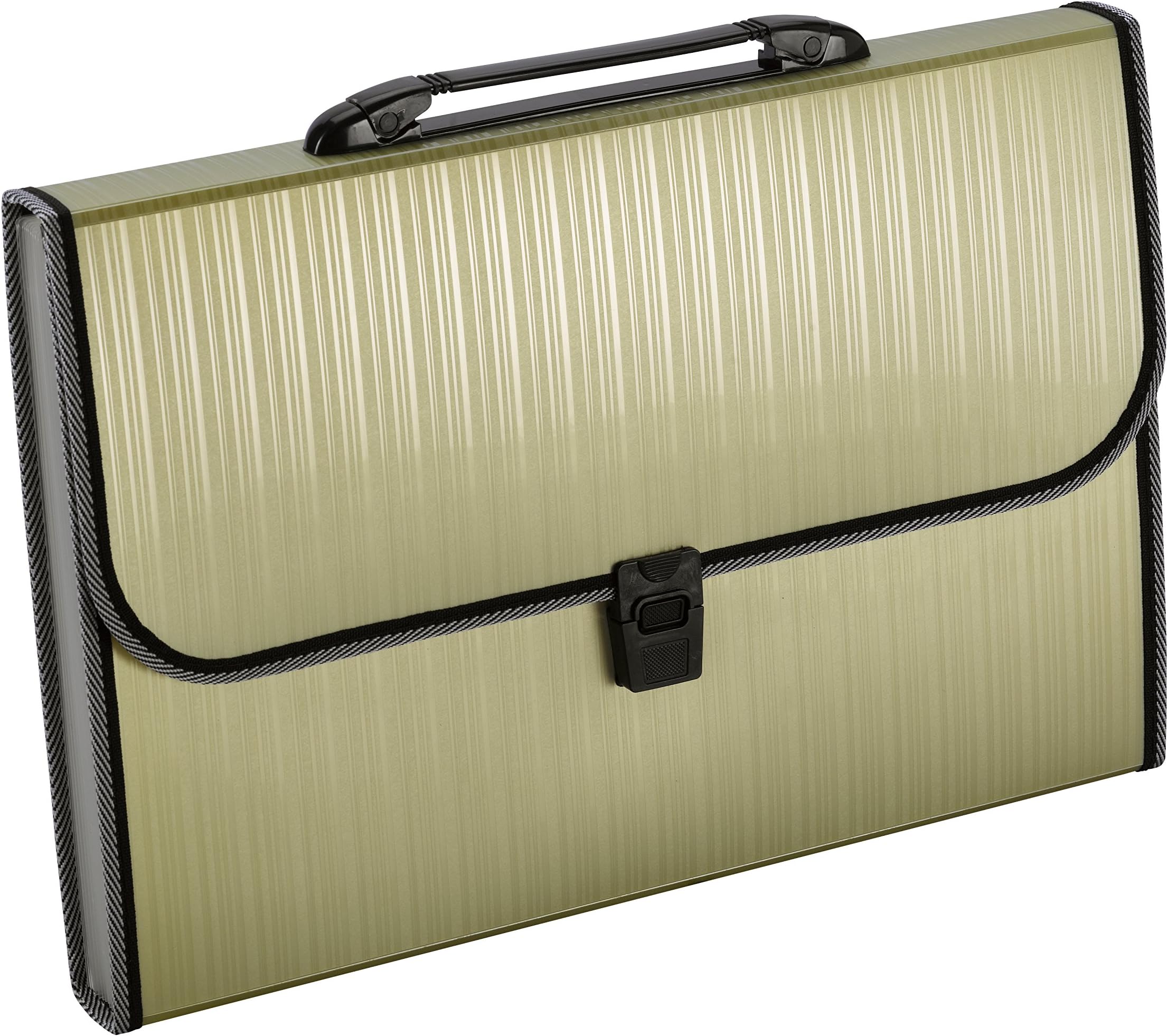TRIO MET12FHL Expanding File Handle & Lock – 13 Pockets F/C Green