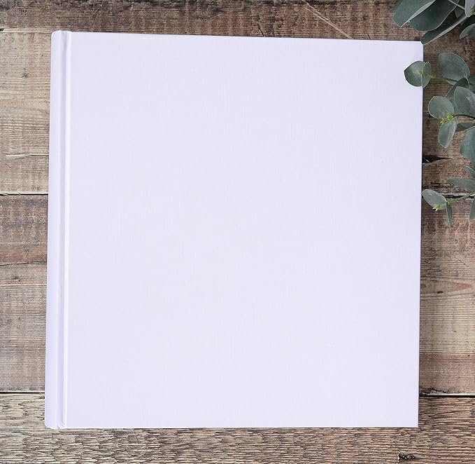 StoriUK Large White Wedding Photograph Album Traditional Style Plain