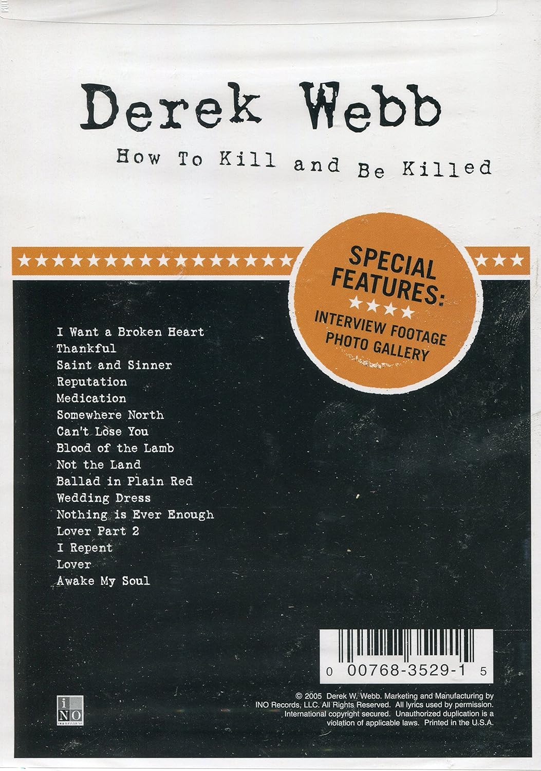 Amazon Com Derek Webb How To Kill And Be Killed Webb Derek Movies Tv Am f7m/c c if you could love me as a wife am f7m/c c and for my wedding gift, your life am f7m/c c should that be all i'll ever need? amazon com