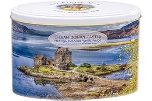 Gardiners of Scotland Handmade Fudge 300g Tall Oval, Eilean Donan Castle Vanilla Fudge