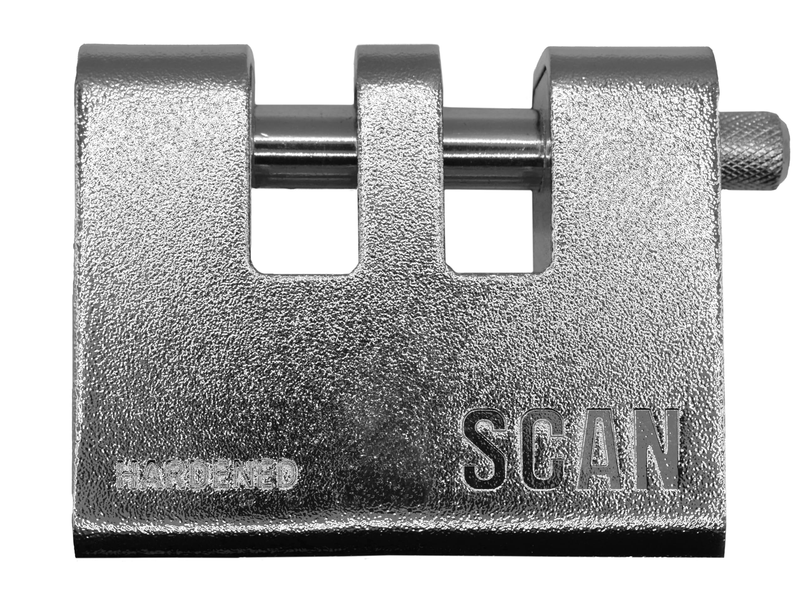 SCAN SCAPLCHAIN Shuttered Padlock, Silver