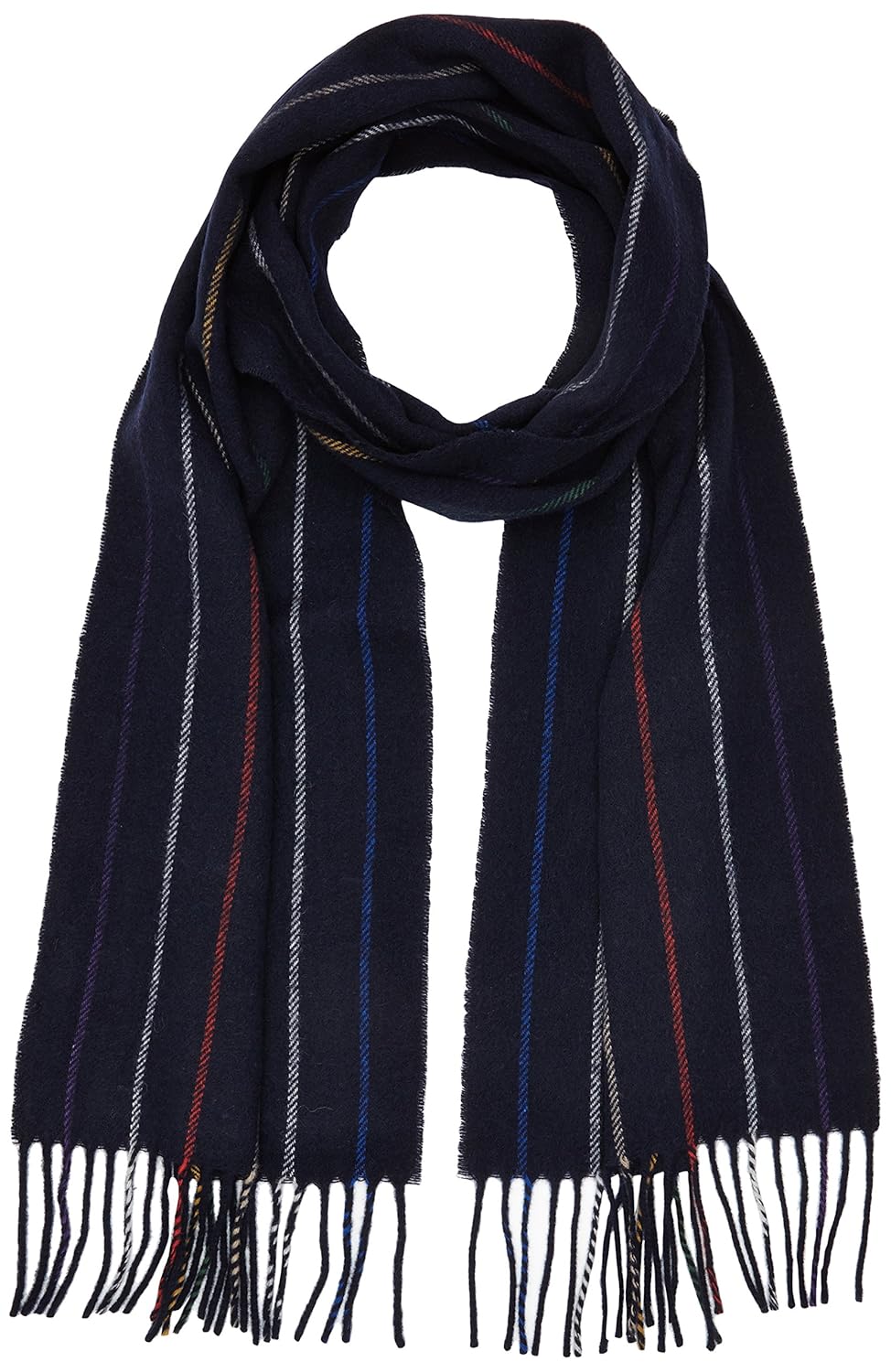 GANT Men's Multistripe Scarf Plain Scarf, Blue (Marine), One Size