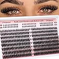 Focipeysa Wispy Lash Clusters Fluffy Cluster Eyelash Extensions 10-16mm Wispy Eyelash Clusters CD Curl Lash Extension 364pcs Fluffy Individual Lashes DIY Lash for Professional and Beginners