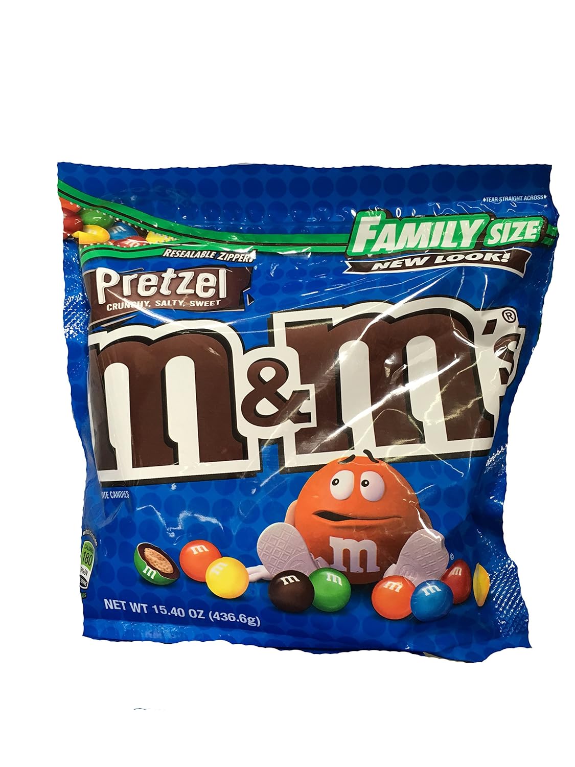 M&Ms Pretzel Family Size 15.4 oz Package