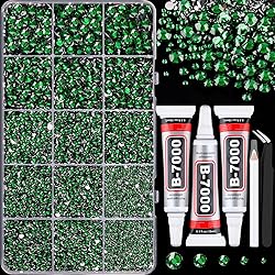 16000Pcs Resin Rhinestones for Crafting, Emerald