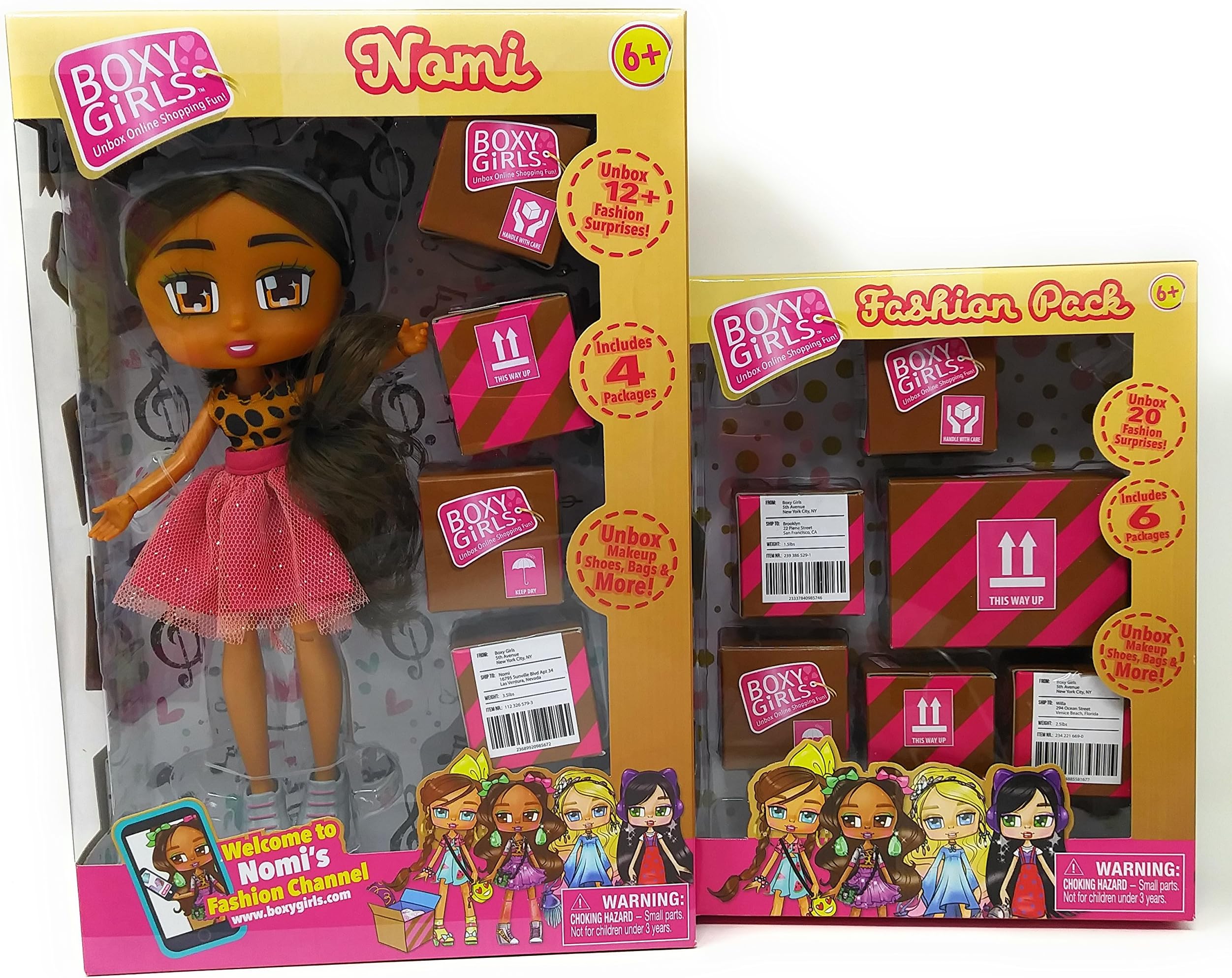 Dolls Kids Little Toddlers Girls Play Indoor Playtime BoxyGirls Nomi And Fashion Pack
