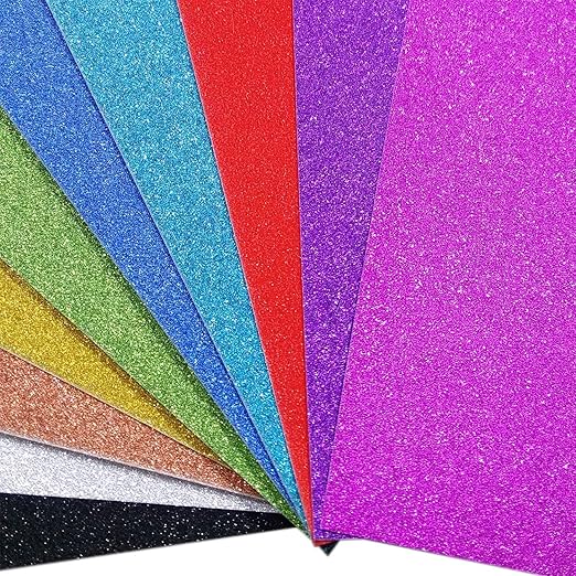 Glitter Cardstock, Misscrafts 10 Sheets 12" x 8" Sparkling