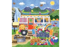 KICHANG Diamond Painting,Diamond Painting Kits for Adults,5D Diamond Painting Kits DIY Diamond Art Diamond Dots,Round Full Drill Diamonds Diamond Art Kits for Home Decor Gift-Camping Scenery-14x14inch