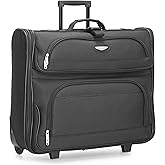 Travel Select Amsterdam Business Rolling Garment Bag, Softside Expandable Rolling 2-Wheeled Suit Carrier, Gray, One Size
