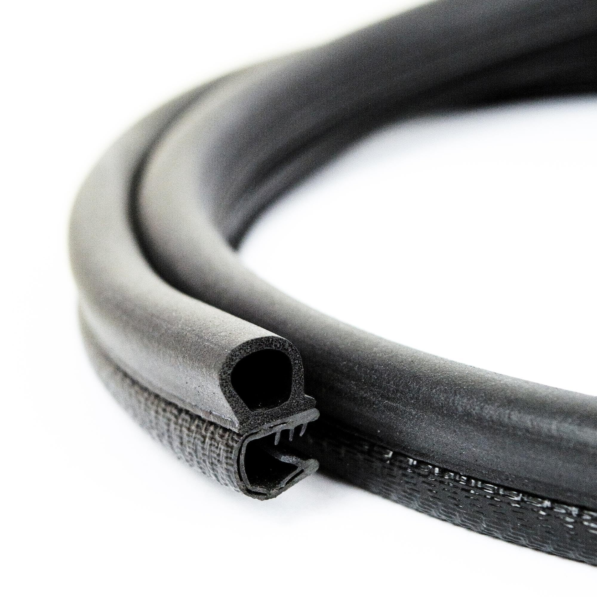 EUTRAS [10 m] KSD2052 Door Seal Seal 2.0-4.0 mm - Holds Without Adhesive - Top Rubber Seal for Car Door, Boot and Tailgate - Top German Industrial Quality Made in EU