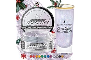 MONÉGASQUE Iridescent Edible Glitter for Drinks 10g – Edible Glitter for Cakes & Cocktails - Cocktail & Drink Shimmer Powder - Christmas Cake Decorations Spray - Cupcake & Food Decorating Sprinkles