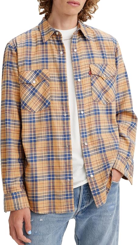 Relaxed Fit Western, Camicia Uomo, Krishan Plaid Lark, XS