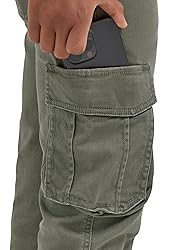 Wrangler Authentics Boys' Cargo Pant, Olive, 6 Slim