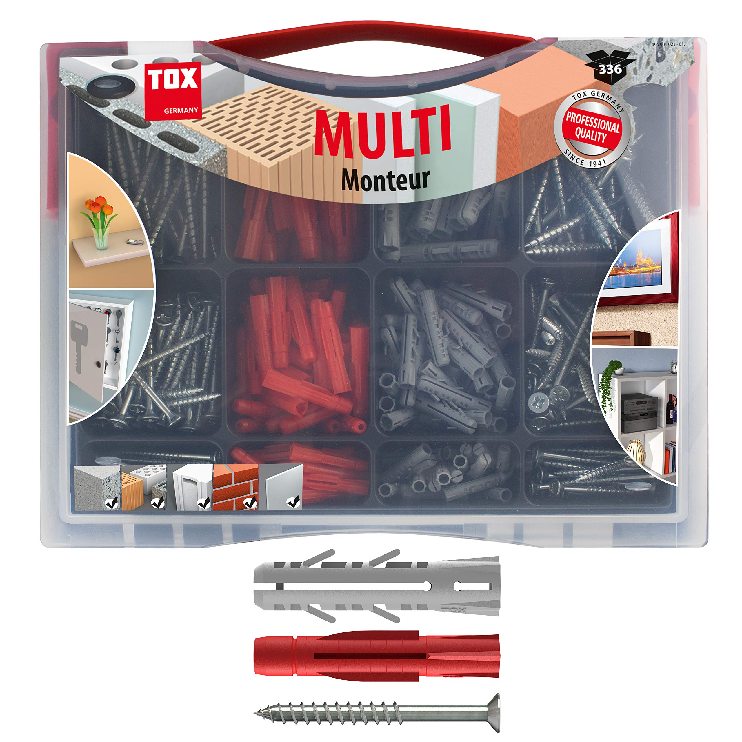 TOX Standard assortment Multi Monteur, 336 pieces, 094901021