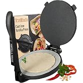 Tortillada - Tortilla Press incl. E-Book with 50 Recipes (12 Inch) | Tortilla / Quesadilla / Roti Maker in cast iron with 50 tortilla recipes