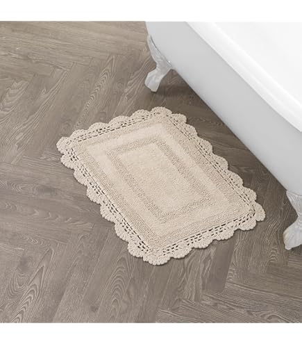 Amazon.com: Laura Ashley Heathered Crochet Border 100% Cotton 20