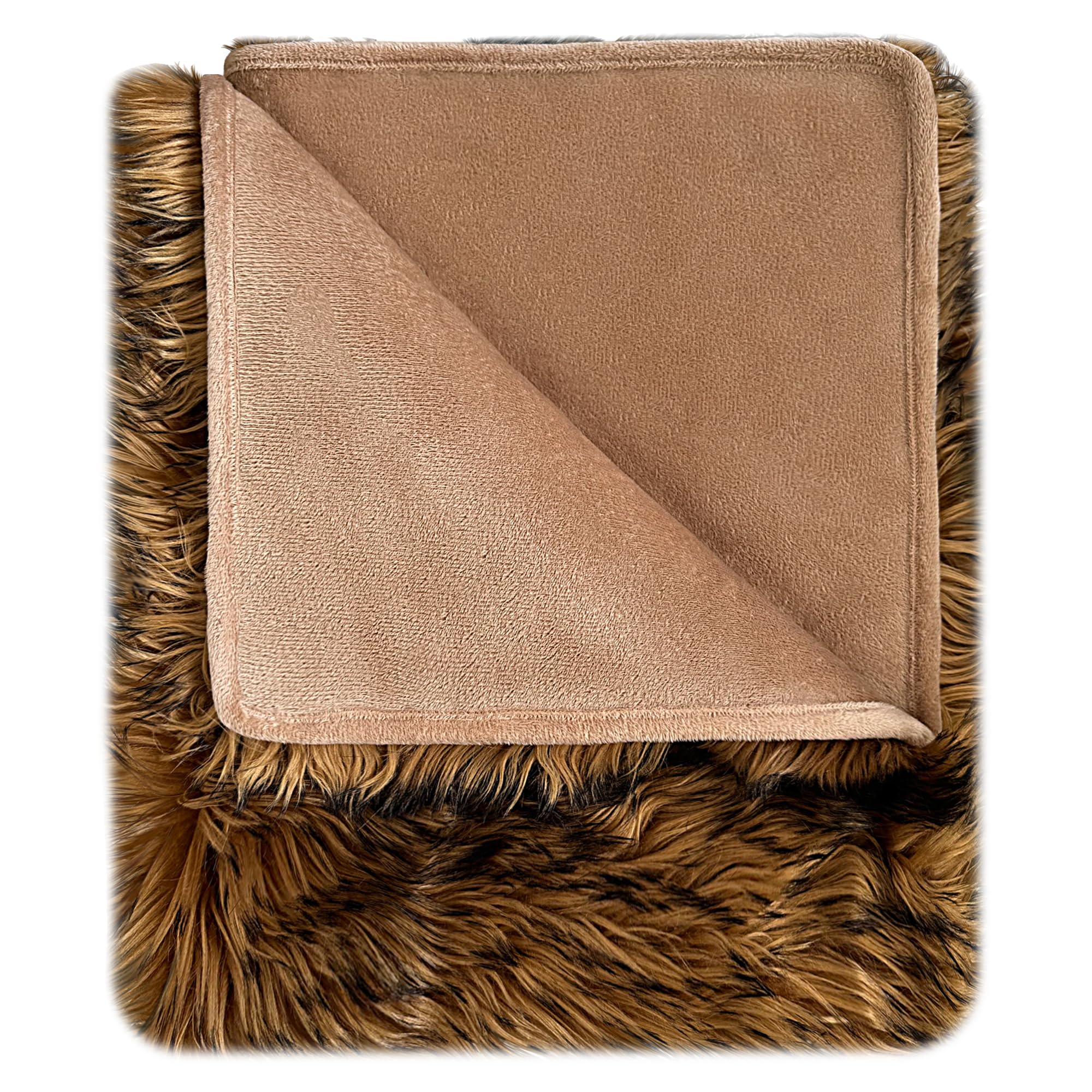 Photo 1 of Waterproof Dog Blanket for Small, Medium & Large Dogs – Faux Fur Pet Throw for Couch, Sofa, Bed & Car – Soft, Washable, Stain-Resistant, Durable Cover - Brown 80" x 60"