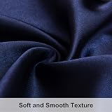 NTBAY Silk Satin Pillowcases 2 Pack 50x75 cm Navy Envelope Closure view 2