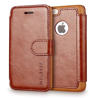 Mulbess iPhone 5c hülle Kaffee Braun,Ledertasche für iPhone 5c Tasche Leder