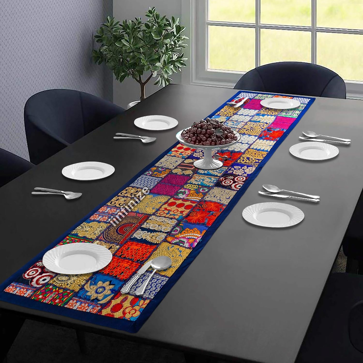 Buy iinfinize Indian Table Mat Patchwork Design Embroidered Cotton