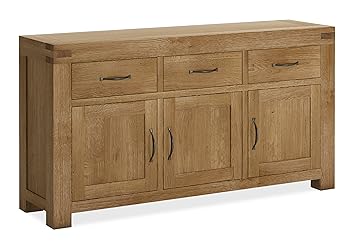 Furniture Octopus Sydney Modern Chunky Oak Large Sideboard Amazon