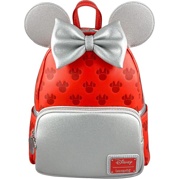 Disney Maroon Quilted Purse With Double Strap Loungefly  display picture 1