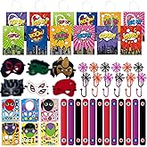 60Pcs Superhero Party Favor for Kids Birthdays, Gifts for Boys-Girls and Amazing Friends, Action Hero Supplies, Spider Decorations, Includes Masks, Slap Bracelets, Bags, Stickers, Sticky Web