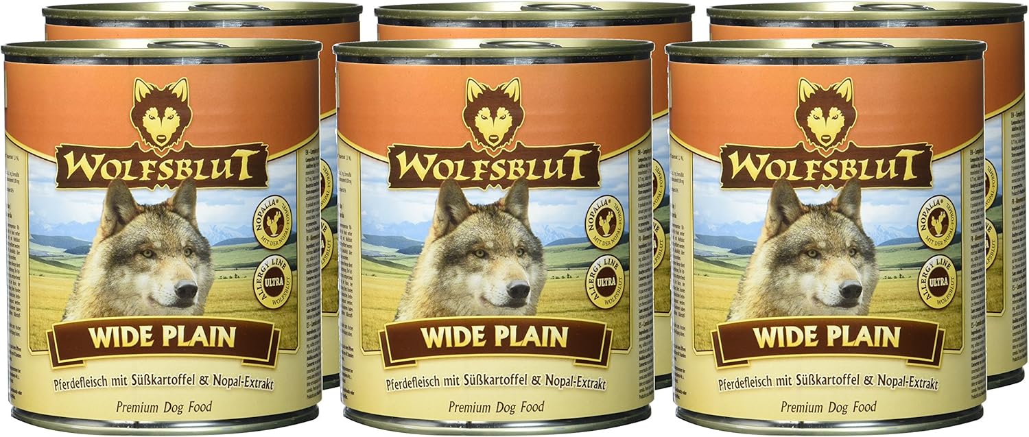 Wolfsblut Wide Plain 6 X 800 G Pferd Nassfutter Hundefutter Getreidefrei Amazon De Haustier