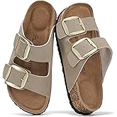 Project Cloud 100% Genuine Leather Flat Sandals for Women 2026 Comfortable Beach Essentials Womens Sandals Memory Foam Vacation Essentials Slides for Women Footwear (Santorini)