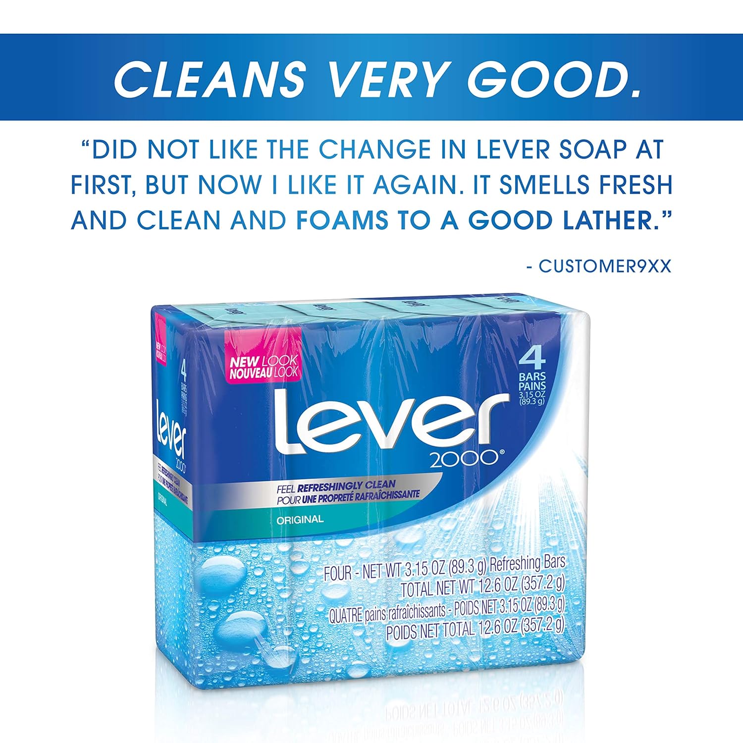 Lever 2000 Bar Soap Refreshing Body Soap and Facial Cleanser Original Effectively Washes Away Bacteria 4 oz 8 Bars: Prime Pantry