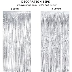 Silver Streamers Metallic Party Backdrop - GREATRIL