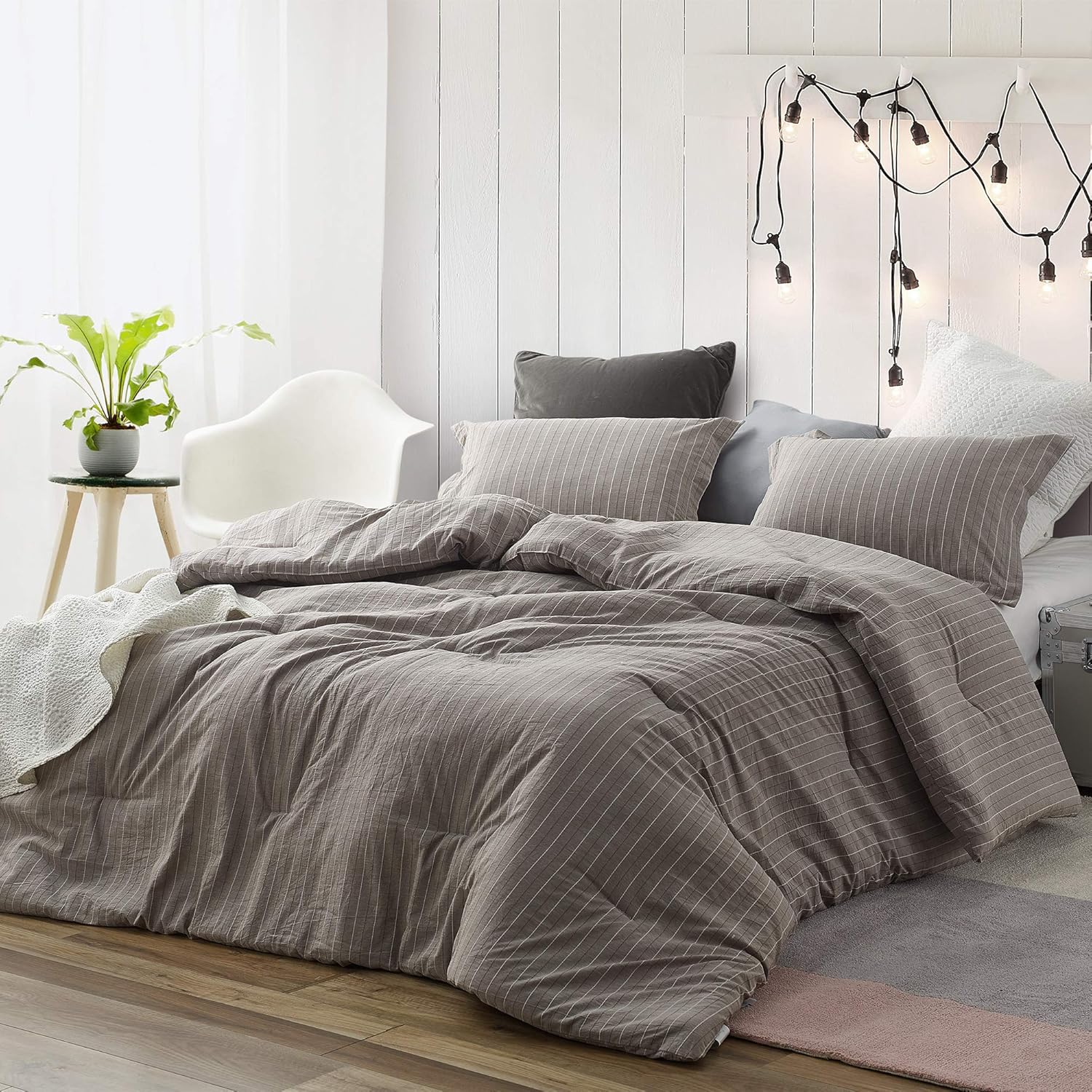 Byourbed Rustic Bronze Stripe Oversized Queen Comforter