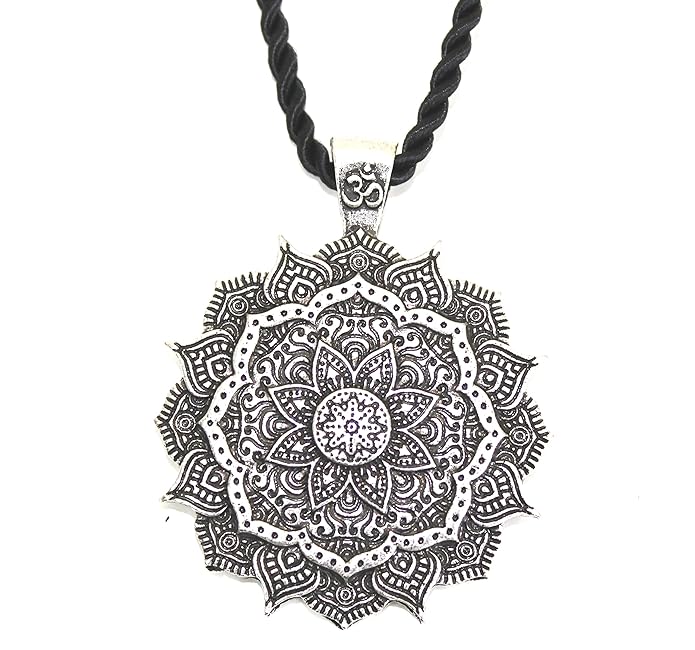 Juwel Halskette Anhänger Amulett Blume Mandala / Heilige Geometrie / Lotus Om buddhistischen Yoga Zen / Geschenk Original Uni