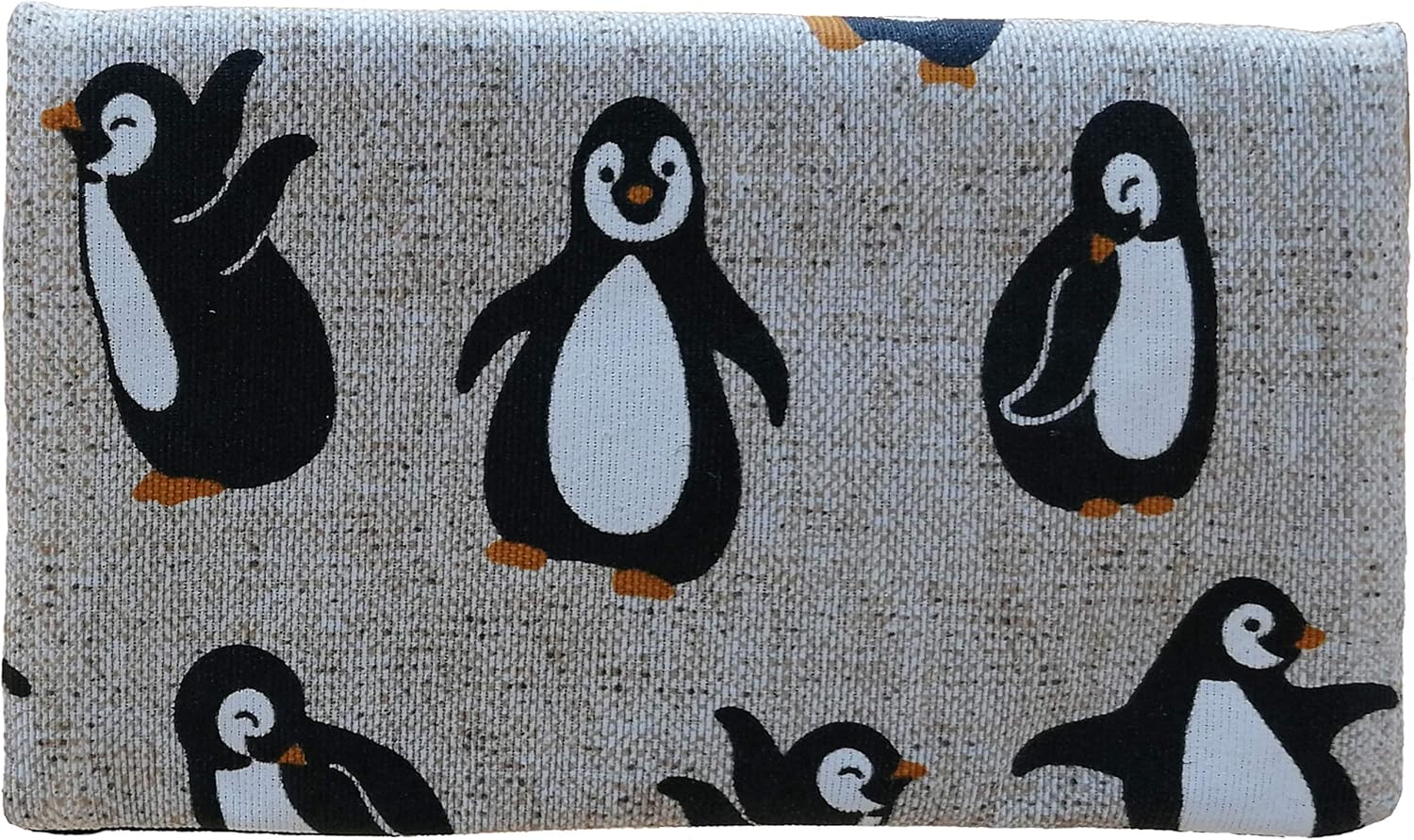Plan B, Wallet, Purse Compact Penguin, 15 x 9 cm, with 5 Card Holder, Beige with Printed Drawings