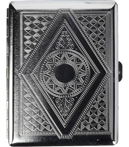silver cigarette case amazon Amazon.com: Retro Victorian Style Metal Holder for Regular, King and 100's Size Credit Card Holder Pocket, Large with Flower Pattern RFID Protective Security Wallet (Flo-L100, Silver) : Health & Household Amazon.com: Retro Cigarette Case Victorian