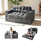 MAXYOYO Convertible Sofa Bed, Pull Out Loveseat