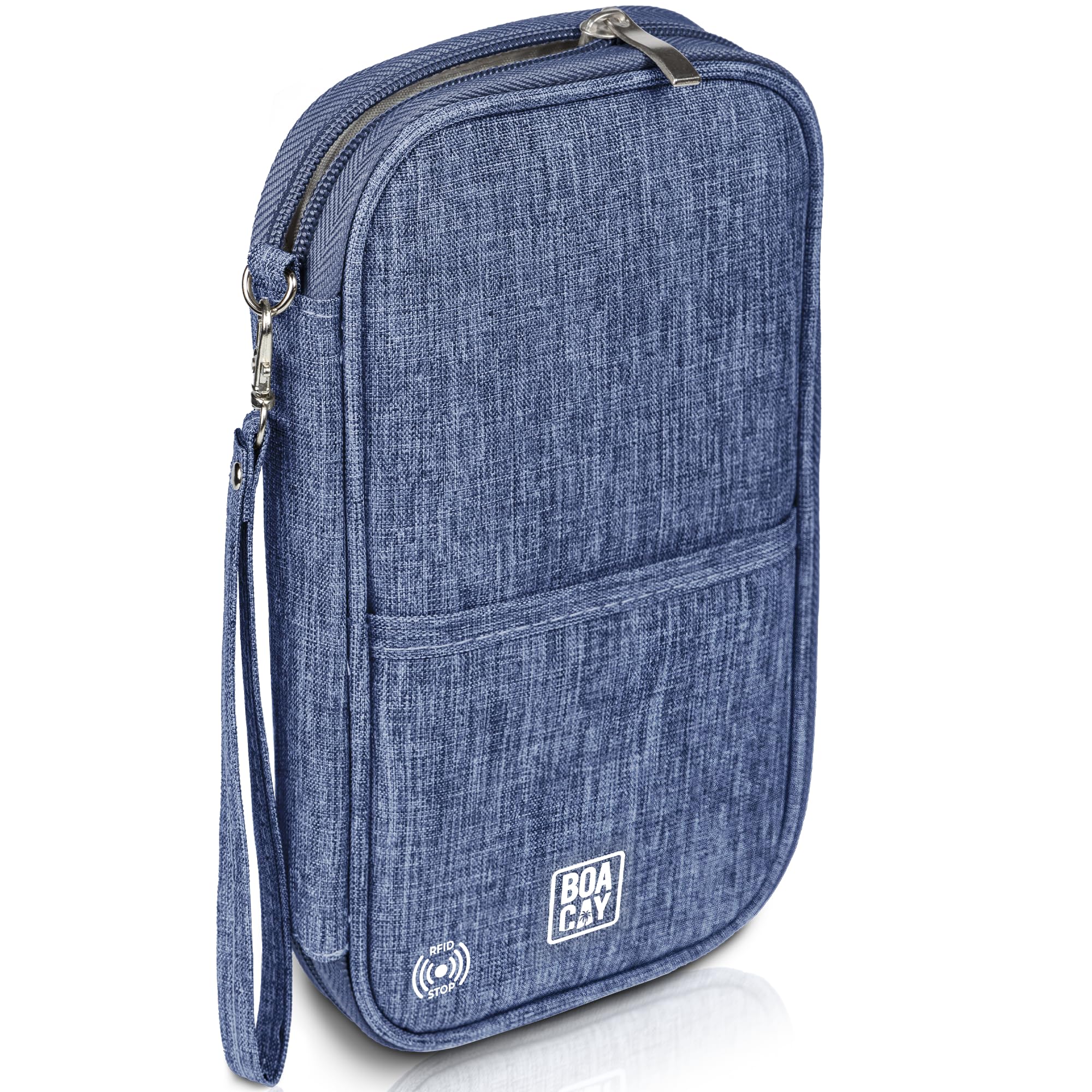 BOACAY Family Passport Holder, RFID Travel Wallet for Women & Men, Document Organiser, Holiday Essentials & Waterproof Cover for Tickets, Money, Cards