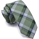GUSLESON 2.8"（7cm） Plaid/Striped Necktie Tartan Woven TR Material Tie + Gift Box
