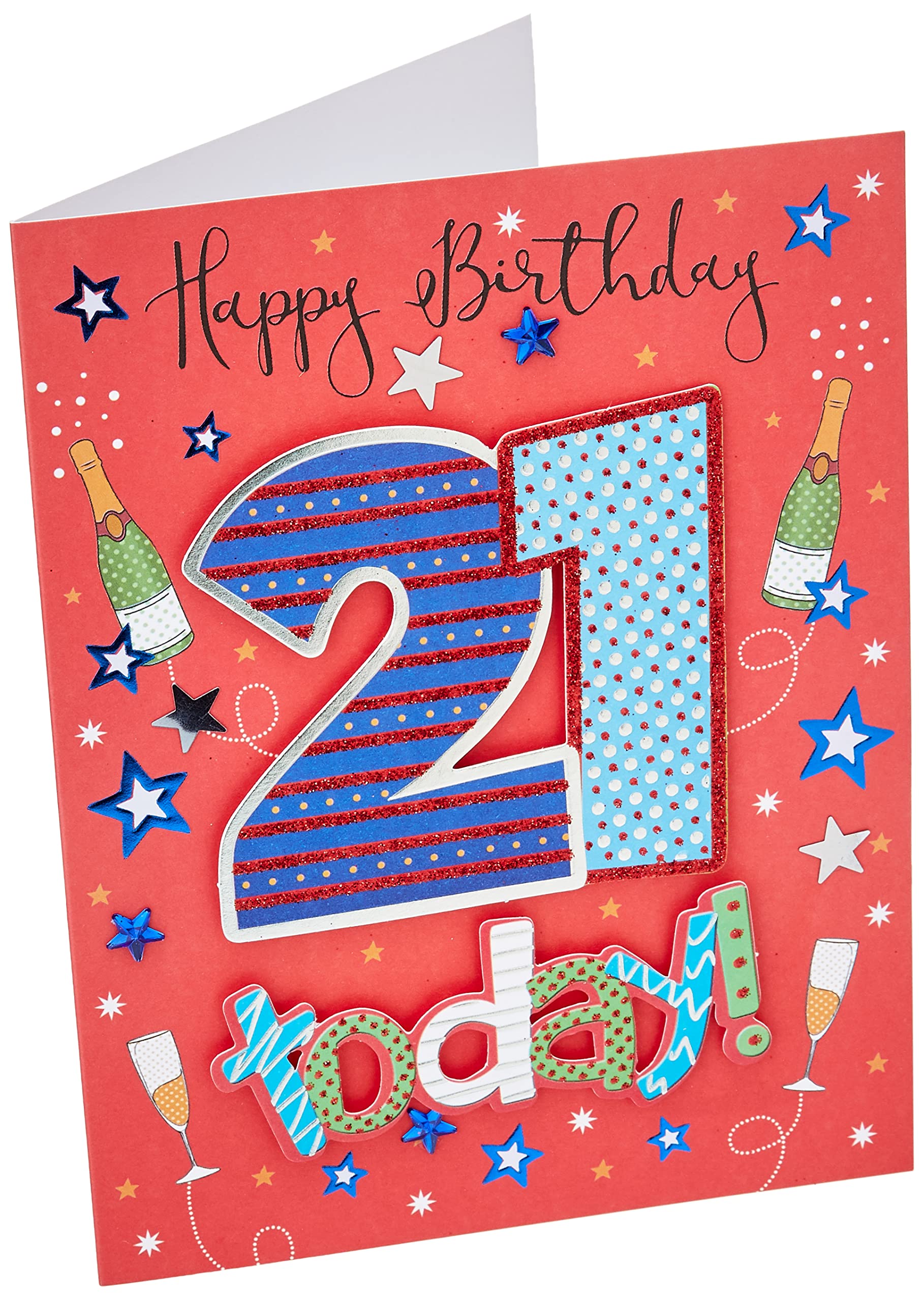 Regal Publishing Milestone Age Birthday Card Age 21 M - 8 x 6 inches