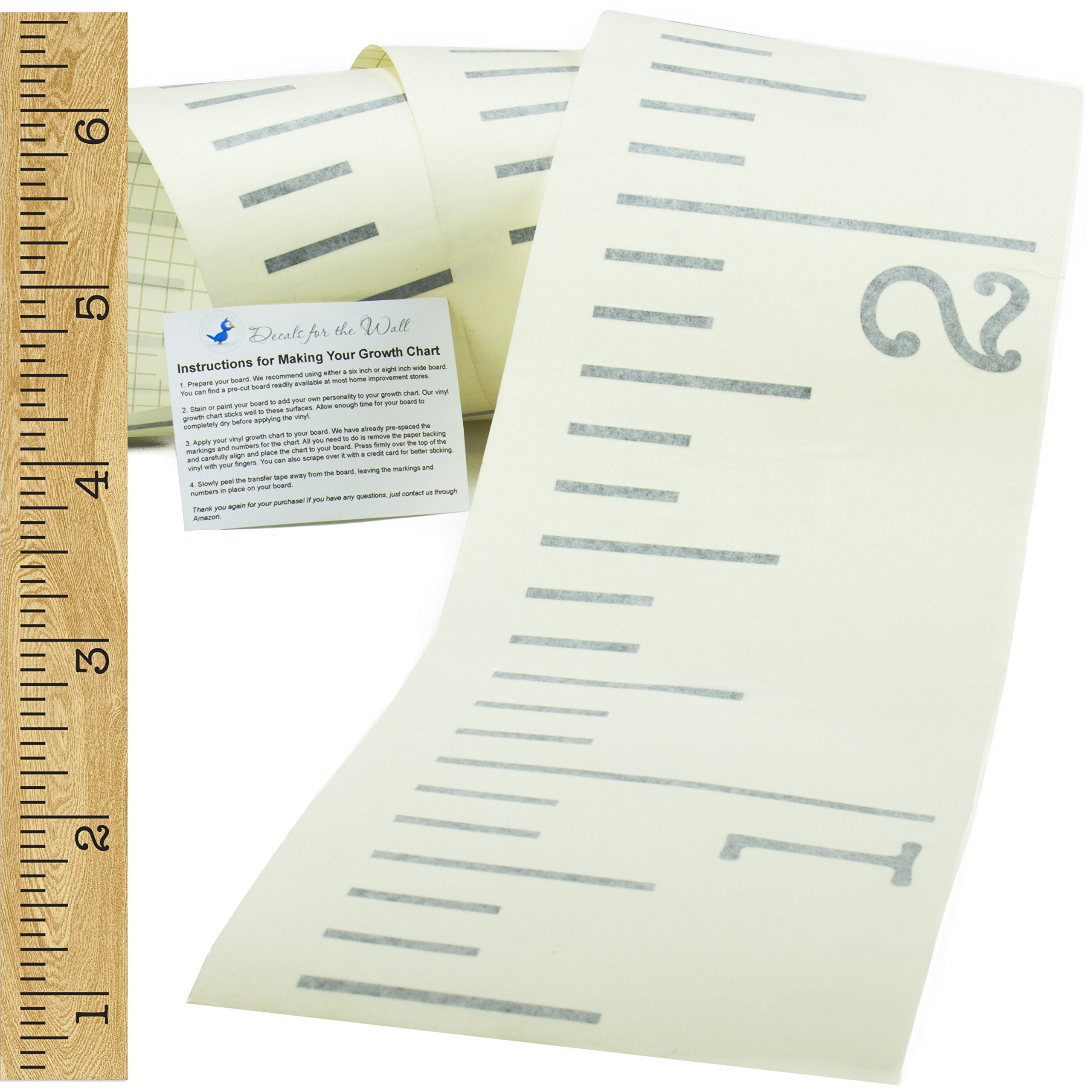 Vinyl Growth Chart Single Transfer for Easy Application Kids DIY