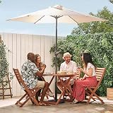 VonHaus Parasol 2.7M Garden Patio Umbrella with Tilt Hand Crank UV30+ view 8