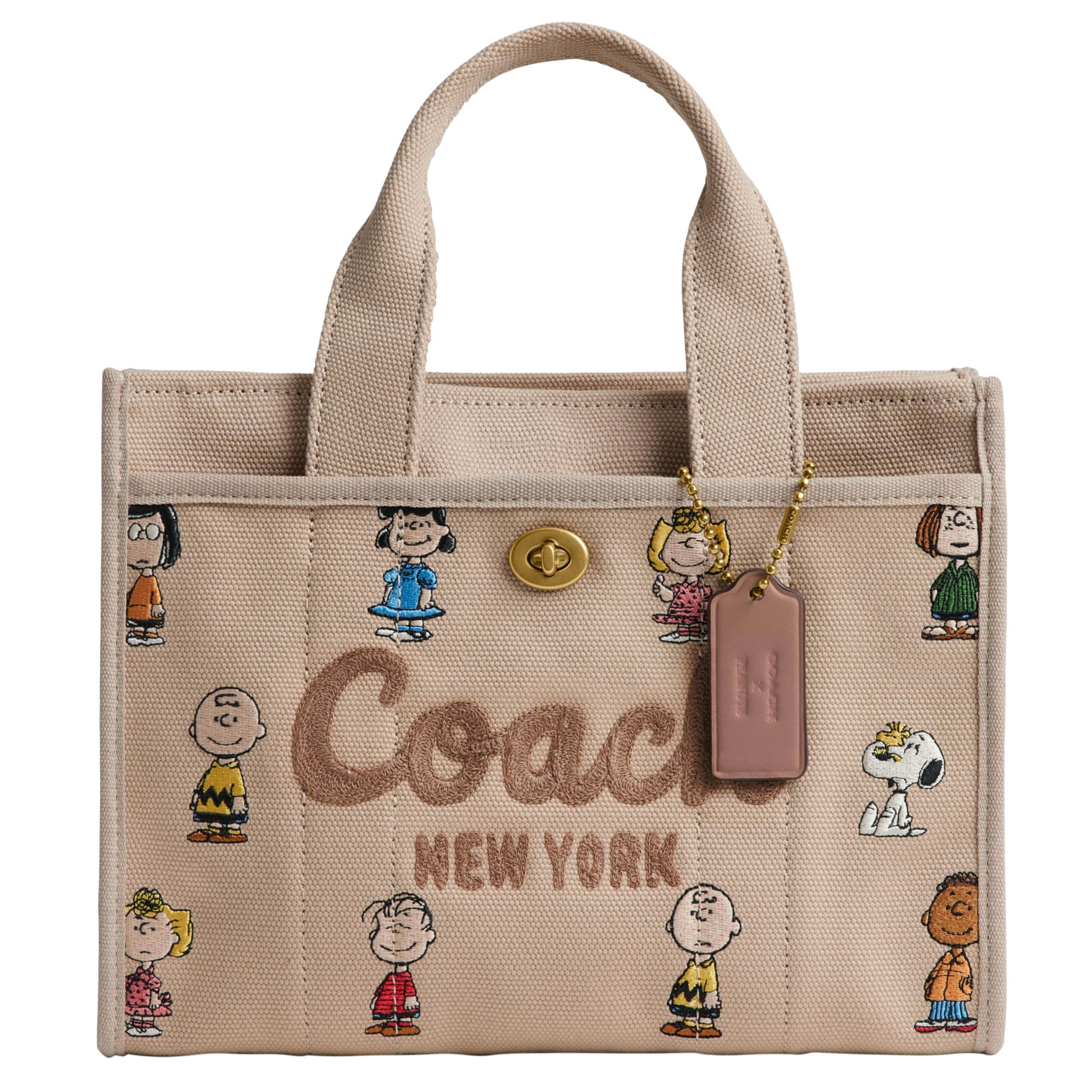 Coach x Peanuts Cargo Tote Bag 26, Dark Natural Multi Image Coach x Peanuts Cargo Tote Bag 26, Dark Natural Multi Image