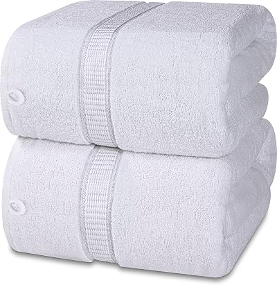 Utopia Towels Premium Jumbo Bath Sheet 90x180 cm 8 Pack White